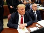 Former U.S. President Donald Trump waits for the start of proceedings in Manhattan Criminal Court, in New York, U.S., May 28, 2024. Julia Nikhinson/Pool via REUTERS