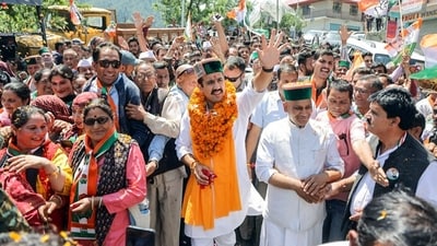Congress candidate Vikramaditya Singh (PTI) Congress candidate Vikramaditya Singh (PTI)