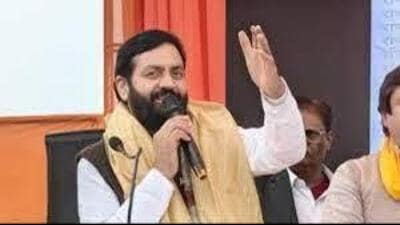 Haryana chief minister Nayab Singh Saini, who is also holding the party’s state president chair. (HT Photo)