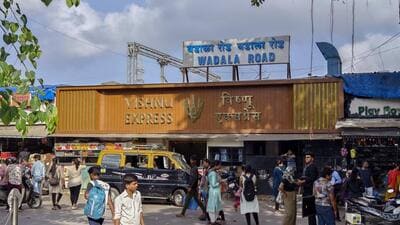 Mumbai, India. May 29, 2024:Central Railway shifted the Wadala railway station canteen and Station Master's office for platform repair work. May 29, 2024. (Photo by Raju Shinde/HT Photo)
