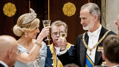 King Felipe of Spain was left 'destroyed' by his wife Queen Letizia's alleged 'infidelity', royal author claims (AFP) King Felipe of Spain was left 'destroyed' by his wife Queen Letizia's alleged 'infidelity', royal author claims (AFP)