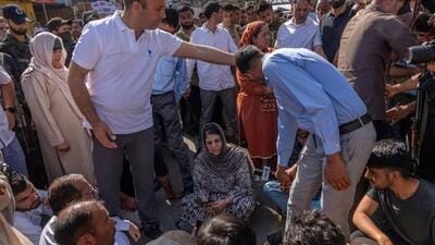 PDP Anantnag-Rajouri Lok Sabha candidate Mehbooba Mufti along with party workers holding a sit-in at Bijbehara in south Kashmir while polling was underway on May 25. (AP file photo) PDP Anantnag-Rajouri Lok Sabha candidate Mehbooba Mufti along with party workers holding a sit-in at Bijbehara in south Kashmir while polling was underway on May 25. (AP file photo)