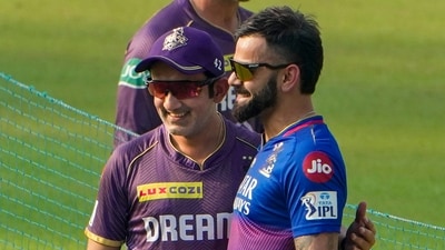 Royal Challengers Bengaluru cricketer Virat Kohli and KKR mentor Gautam Gambhir during a practice session (PTI) Royal Challengers Bengaluru cricketer Virat Kohli and KKR mentor Gautam Gambhir during a practice session (PTI)