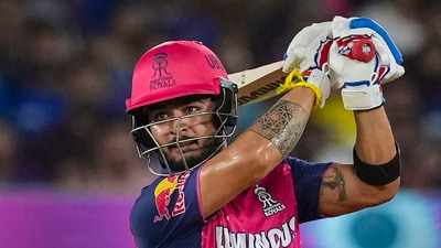 Rajasthan Royals' Riyan Parag plays a shot during the Indian Premier League (IPL) 2024 match (PTI) Rajasthan Royals' Riyan Parag plays a shot during the Indian Premier League (IPL) 2024 match (PTI)