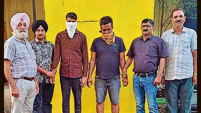 The accused in VB custody in Ludhiana on Wednesday. (HT Photo)