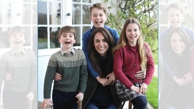 Kate Middleton with her three kids= (HT_PRINT) Kate Middleton with her three kids= (HT_PRINT)