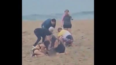 Video shows 3 American children being struck by lightning bolt on Puerto Rico beach (@CollinRugg/X) Video shows 3 American children being struck by lightning bolt on Puerto Rico beach (@CollinRugg/X)