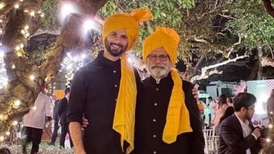 Pankaj Kapur's daughter Sanah Kapur and Mayank Pahwa married in Mahabaleshwar in 2022. Shahid Kapoor poses with Pankaj at Sanah's wedding festivities. Pankaj Kapur's daughter Sanah Kapur and Mayank Pahwa married in Mahabaleshwar in 2022. Shahid Kapoor poses with Pankaj at Sanah's wedding festivities.