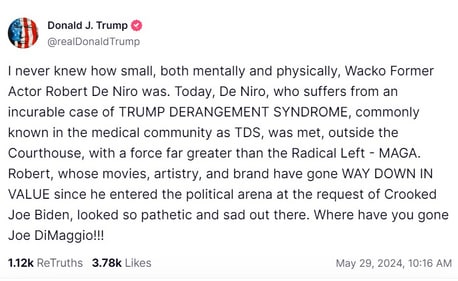 (@realDonaldTrump/Truth Social) (@realDonaldTrump/Truth Social)