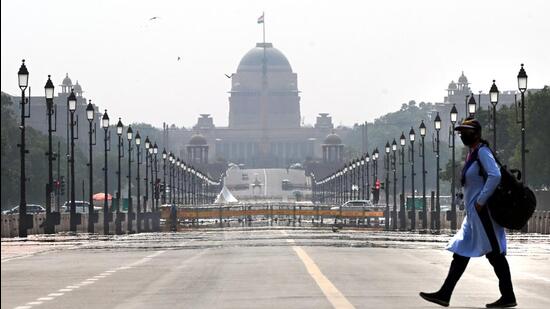 Kartavya Path, an iconic stretch, is the centrepiece of the government’s ambitious Central Vista project. (HT photo)