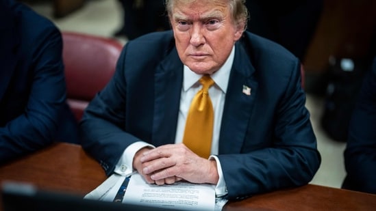 Jurors in Trump's hush money trial begin deliberating today on whether to return the first criminal conviction of a former president -- a momentous decision that could upend the November presidential election. (Photo by Jabin Botsford / POOL / AFP) (AFP)