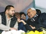A file photo of RJD's Tejashwi Yadav with Bihar CM Nitish Kumar.
A file photo of RJD's Tejashwi Yadav with Bihar CM Nitish Kumar.