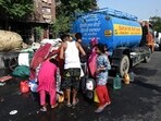 Residents collect water from a tanker during high temperatures in New Delhi, India, on Thursday, May 30, 2024. Temperatures at a weather observatory in India�s capital city touched 52.9C (127F) on Wednesday, evidence of a worsening heat wave that also sent peak electricity demand in Delhi to an all-time high. Photographer: Prakash Singh/Bloomberg Residents collect water from a tanker during high temperatures in New Delhi, India, on Thursday, May 30, 2024. Temperatures at a weather observatory in India�s capital city touched 52.9C (127F) on Wednesday, evidence of a worsening heat wave that also sent peak electricity demand in Delhi to an all-time high. Photographer: Prakash Singh/Bloomberg