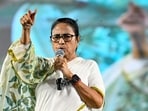 Mamata Banerjee, Chief Minister of India's West Bengal state and Trinamool Congress (TMC) party leader addresses her supporters during an election campaign meeting.(AFP)