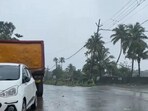 Rainfall visuals from Kottayam district in Kerala on Thursday. 