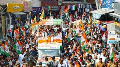 A Congress election campaign in Solan. (ANI) A Congress election campaign in Solan. (ANI)
