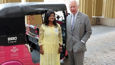 e-rickshaw driver Arti Kashyap meets King Charles III e-rickshaw driver Arti Kashyap meets King Charles III