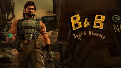 A still of B&B: Bujji and Bhairava, the animated prelude to Kalki 2898 AD.