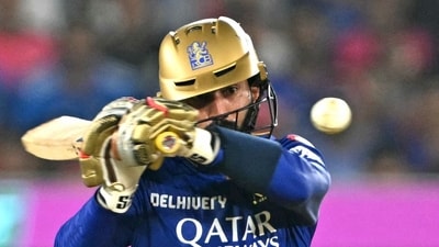 Royal Challengers Bengaluru's Dinesh Karthik plays a shot. (AFP)