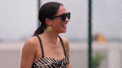 Meghan Markle leaves after an exhibition sitting volleyball match in Abuja, Nigeria. (AP Photo/Sunday Alamba) (AP) Meghan Markle leaves after an exhibition sitting volleyball match in Abuja, Nigeria. (AP Photo/Sunday Alamba) (AP)