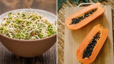Alcohol can cause congenital disabilities, while excess caffeine is associated with an increased risk of miscarriage. Here are foods that you must avoid eating during pregnancy, as suggested by Nutritionist Juhi Kapoor (Shutterstock) Alcohol can cause congenital disabilities, while excess caffeine is associated with an increased risk of miscarriage. Here are foods that you must avoid eating during pregnancy, as suggested by Nutritionist Juhi Kapoor (Shutterstock)