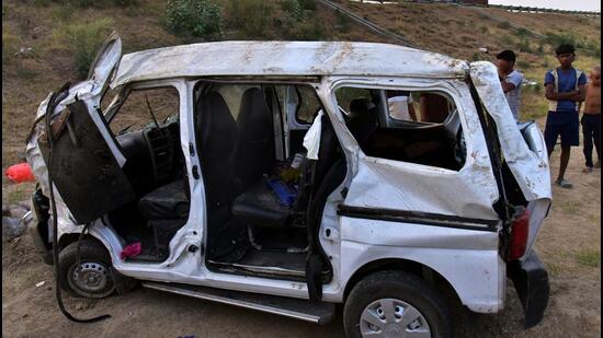 Police said they have formed teams to trace the driver of the erring Verna car and an FIR will be registered once they receive a complaint from the victim family. (Sakib Ali/HT Photo)
