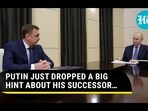 PUTIN JUST DROPPED A BIG HINT ABOUT HIS SUCCESSOR... PUTIN JUST DROPPED A BIG HINT ABOUT HIS SUCCESSOR...
