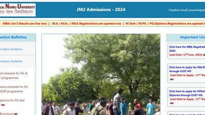 JNU PG Admissions 2024: Registration window closes today at jnuee.jnu.ac.in. JNU PG Admissions 2024: Registration window closes today at jnuee.jnu.ac.in.
