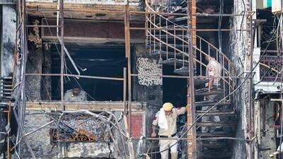 On Saturday night, six newborn babies, some just hours old, were killed and five were wounded after a fire ripped through a paediatric hospital in Vivek Vihar. (Raj K Raj/HT Photo) On Saturday night, six newborn babies, some just hours old, were killed and five were wounded after a fire ripped through a paediatric hospital in Vivek Vihar. (Raj K Raj/HT Photo)