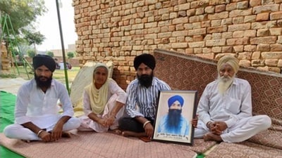 The family members of Krishan Bhagwan Singh, who along with another anti-Bargari sacrilege protester was killed in the police firing at Faridkot district’s Behbal Kalan on October 14, 2015. (HT file photo) The family members of Krishan Bhagwan Singh, who along with another anti-Bargari sacrilege protester was killed in the police firing at Faridkot district’s Behbal Kalan on October 14, 2015. (HT file photo)