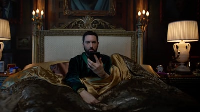 Eminem brings back his 00's persona with new music video. Eminem brings back his 00's persona with new music video.