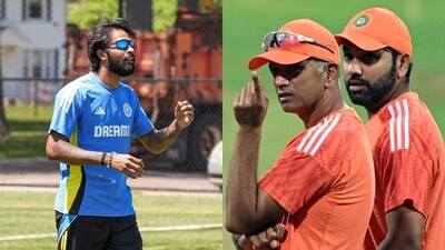 Hardik Pandya took centre stage in India's first training session for T20 World Cup Hardik Pandya took centre stage in India's first training session for T20 World Cup
