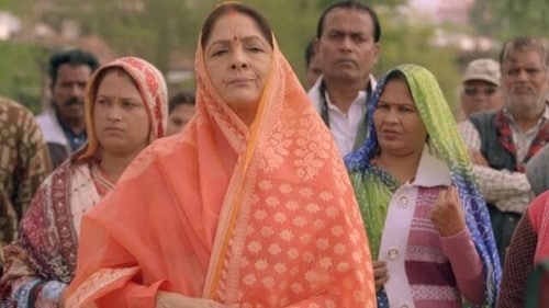 Neena Gupta as Pradhan Manju Devi in Panchayat. Neena Gupta as Pradhan Manju Devi in Panchayat.