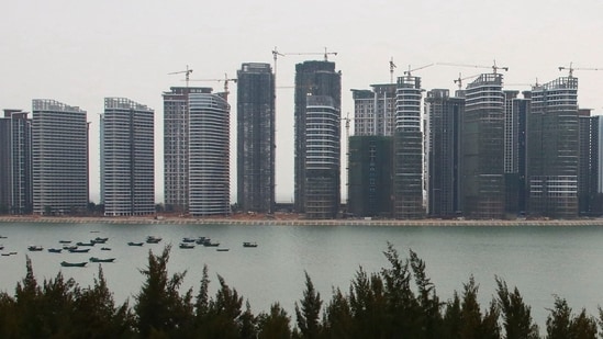 China real estate crisis: China's deeply indebted property giant Evergrande has been fined $576 million for fraudulent business practices, Beijing's financial regulatory body said on May 31. (AP)