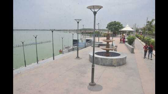 Ramgarh Tal project in Gorakhpur. (HT photo)