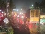 Rain battered parts of Bengaluru for several hours on Saturday.