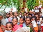 Voters wait in queues to cast their vote for the elections in Odisha on Saturday. (CEOodisha - X)(HT_PRINT)