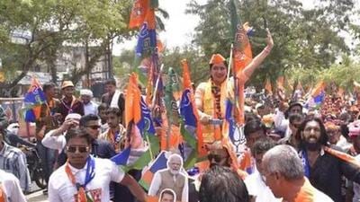 BJP candidate Navneet Rana during an election rally in Maharashtra (PTI Photo) BJP candidate Navneet Rana during an election rally in Maharashtra (PTI Photo)