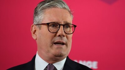 Britain's main opposition Labour Party leader Keir Starmer delivers a speech on Labour's energy policy, at the Greenock Arts Centre, northwest of Glasgow on May 31, 2024 as part the Labour general election campaign in the build-up to the UK general election on July 4. (Photo by ANDY BUCHANAN / AFP) (AFP) Britain's main opposition Labour Party leader Keir Starmer delivers a speech on Labour's energy policy, at the Greenock Arts Centre, northwest of Glasgow on May 31, 2024 as part the Labour general election campaign in the build-up to the UK general election on July 4. (Photo by ANDY BUCHANAN / AFP) (AFP)