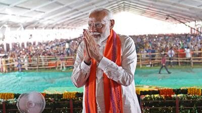 Prime Minister Narendra Modi during a rally in Jadavpur on May 28. (BJP) Prime Minister Narendra Modi during a rally in Jadavpur on May 28. (BJP)