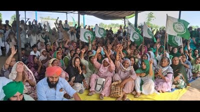 The villagers have been protesting for over the under-construction biogas factory. (HT Photo) The villagers have been protesting for over the under-construction biogas factory. (HT Photo)