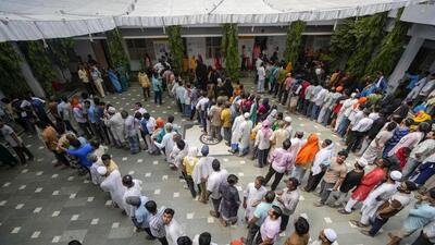 Voters in Varanasi on Saturday. (PTI PHOTO) Voters in Varanasi on Saturday. (PTI PHOTO)