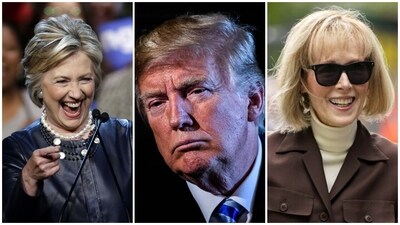 Hillary Clinton and E. Jean Carroll have reacted to Donald Trump's conviction in hush money trial. (AP/Getty) Hillary Clinton and E. Jean Carroll have reacted to Donald Trump's conviction in hush money trial. (AP/Getty)