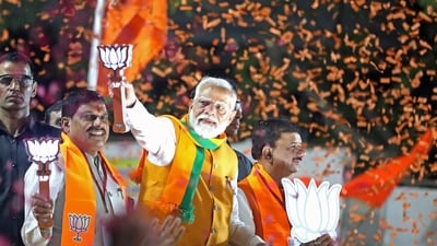 Prime Minister Narendra Modi's Bharatiya Janata Party (BJP)-led alliance is projected to win a big majority in Lok Sabha. (ANI) Prime Minister Narendra Modi's Bharatiya Janata Party (BJP)-led alliance is projected to win a big majority in Lok Sabha. (ANI)