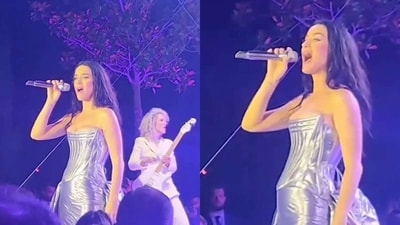 Katy Perry at Anant Ambani and Radhika Merchant pre-wedding bash in Cannes. Katy Perry at Anant Ambani and Radhika Merchant pre-wedding bash in Cannes.