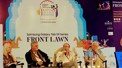 Ben Macintyre (second from right) at the Jaipur Lit Fest Feb 2024 (Sonya Dutta Choudhury) Ben Macintyre (second from right) at the Jaipur Lit Fest Feb 2024 (Sonya Dutta Choudhury)