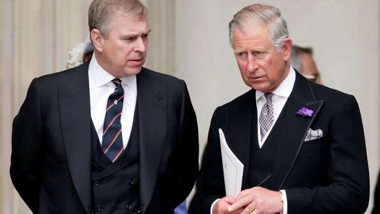 Prince Andrew, The Duke of York, had been hiding in a darkened room to make a point, despite the King's orders to vacate the Royal Lodge, The Times reported, citing a source. (Getty)