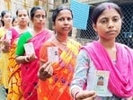 Nadia, May 13 (ANI): Women voters stand in queue to cast their votes for the fourth phase of the Lok Sabha elections, in Nadia on Monday. (ANI Photo) Nadia, May 13 (ANI): Women voters stand in queue to cast their votes for the fourth phase of the Lok Sabha elections, in Nadia on Monday. (ANI Photo)