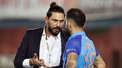 Former all-rounder Yuvraj Singh in conversation with ex-skipper Virat Kohli (ICC) Former all-rounder Yuvraj Singh in conversation with ex-skipper Virat Kohli (ICC)