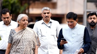 The Bharatiya Janata Party (BJP) delegation led by union finance minister Nirmala Sitharaman and union commerce minister Piyush Goyal. The Bharatiya Janata Party (BJP) delegation led by union finance minister Nirmala Sitharaman and union commerce minister Piyush Goyal.